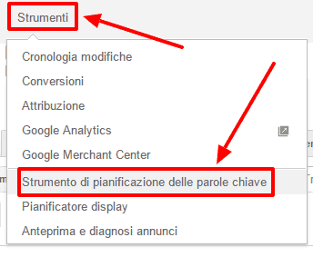 Google AdWords strumenti