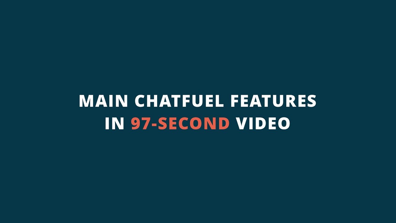 Chatfuel intro
