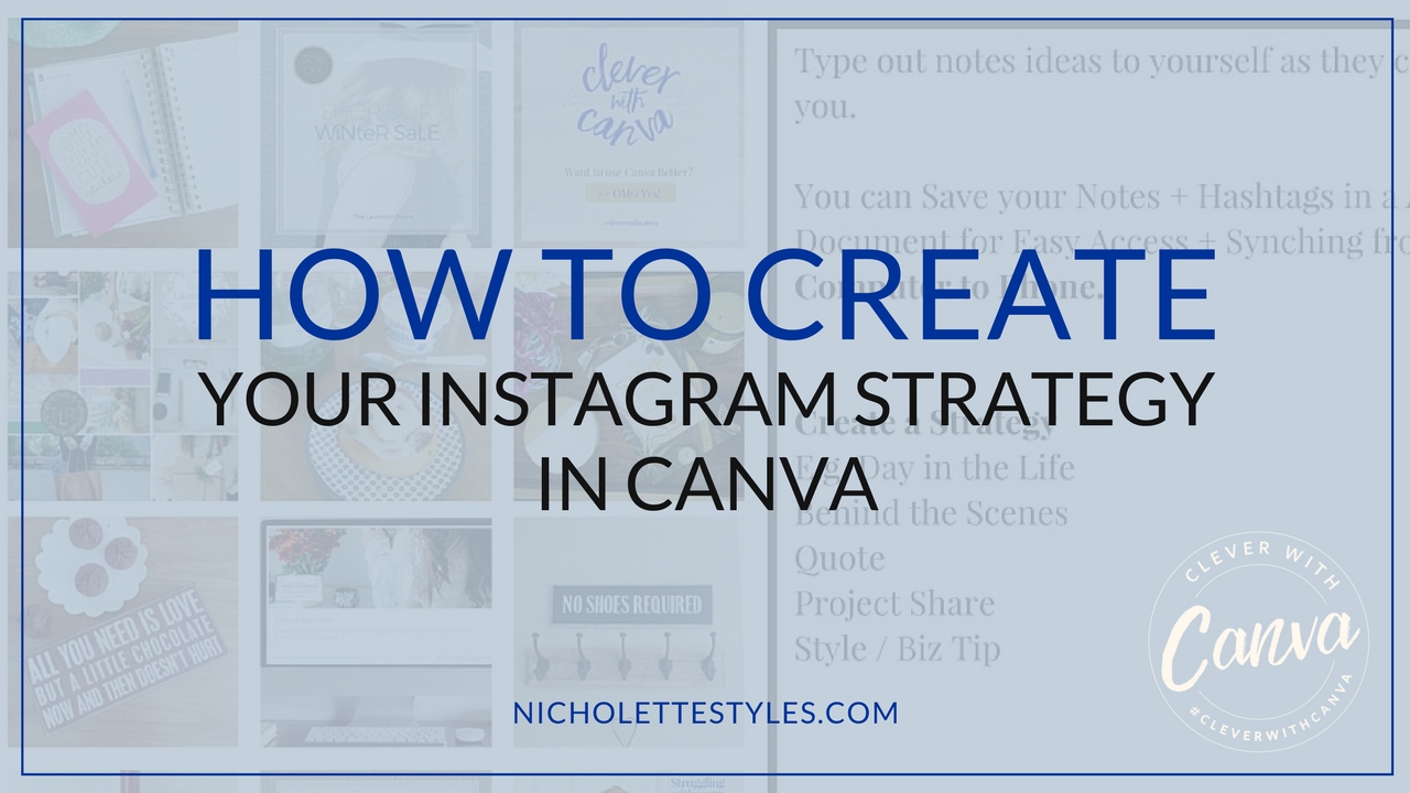 How to create your Instagram Strategy in Canva