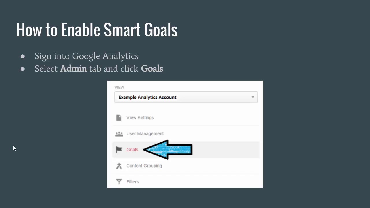 Smart Goals in Google Analytics