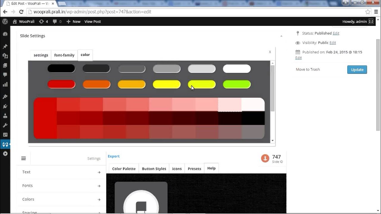 How to change colors in "WPi Designer Button Shortcode" WordPress plugin