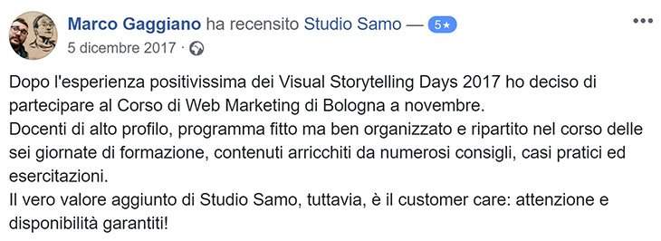 corso web marketing recensione 3