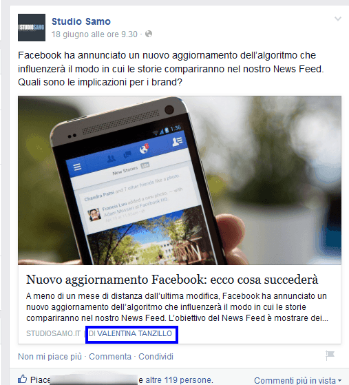 Come impostare la Facebook authorship