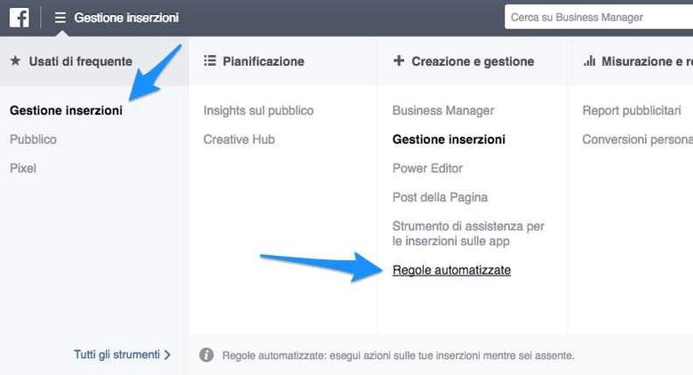 Come creare le regole automatizzate in Facebook Ads