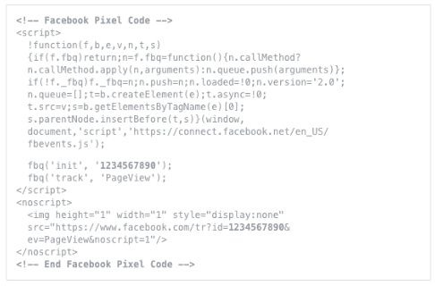 Pixel Code Facebook