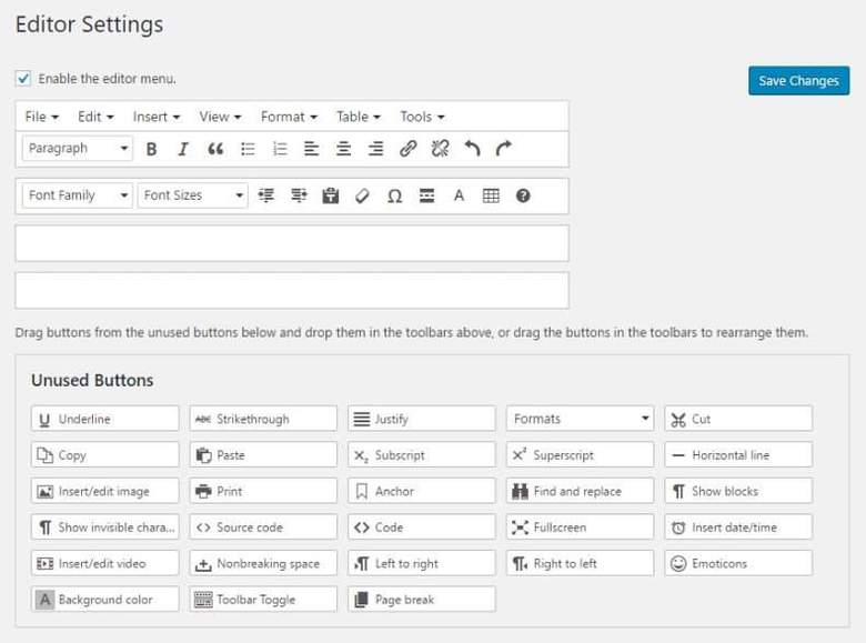 TinyMCE Advanced, formattazione extra formattazione