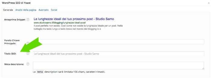 come inserire keyword nel sito