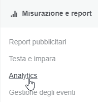 Accesso a Facebook Analytics