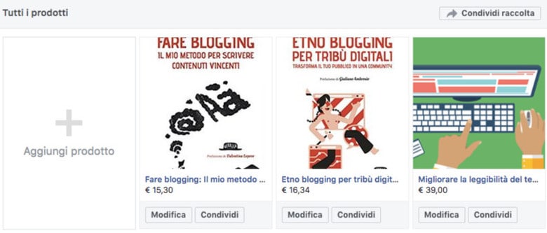 Come creare una pagina Facebook per ecommerce