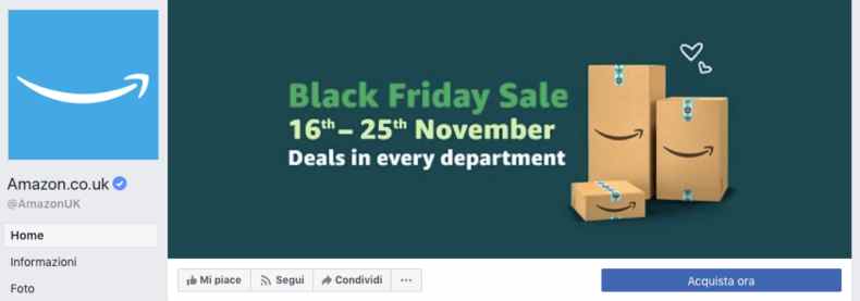 strategia social per il Black Friday