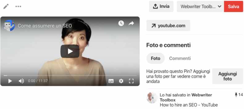 video per pinterest