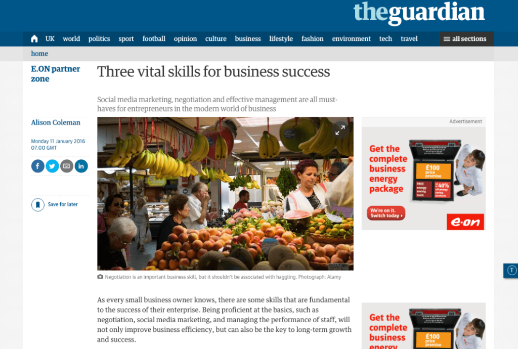 Digital PR articolo the Guardian