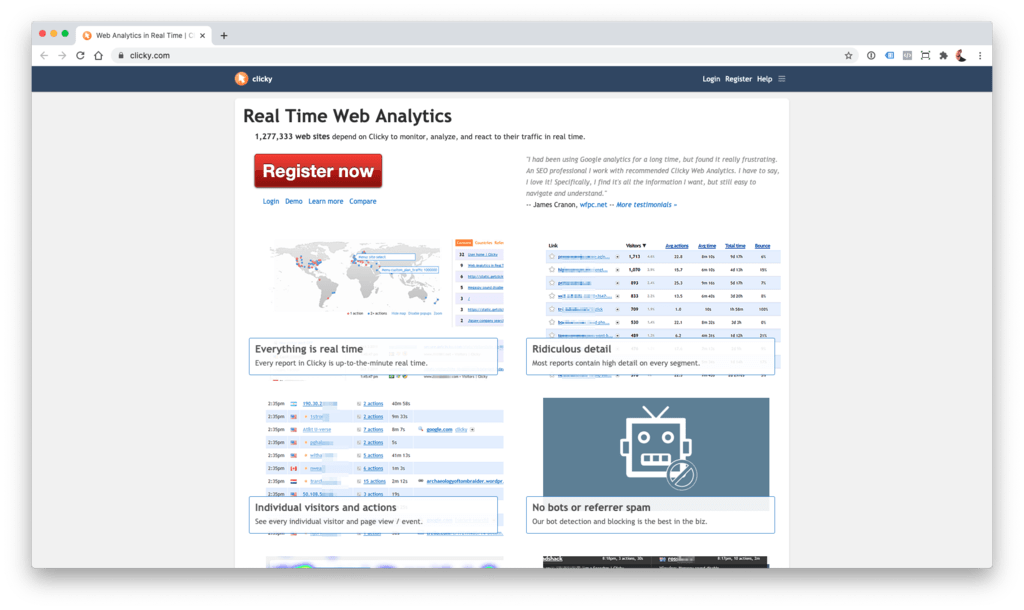 Clicky - alternativa a Google Analytics