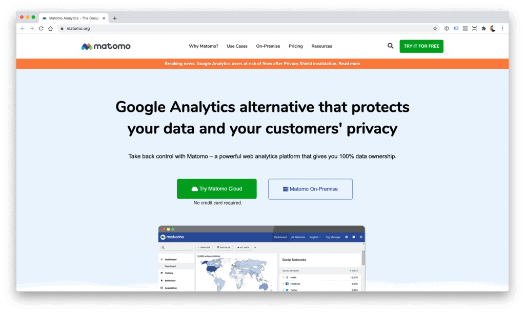 Matomo - alternativa a Google Analytics