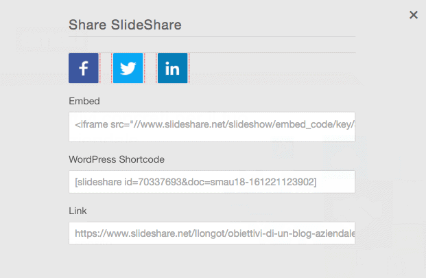 embedded slideshare