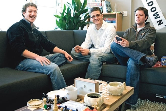 Mark Zuckerberg, Dustin Moskovitz e Chris Hughes