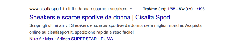 esempio serp