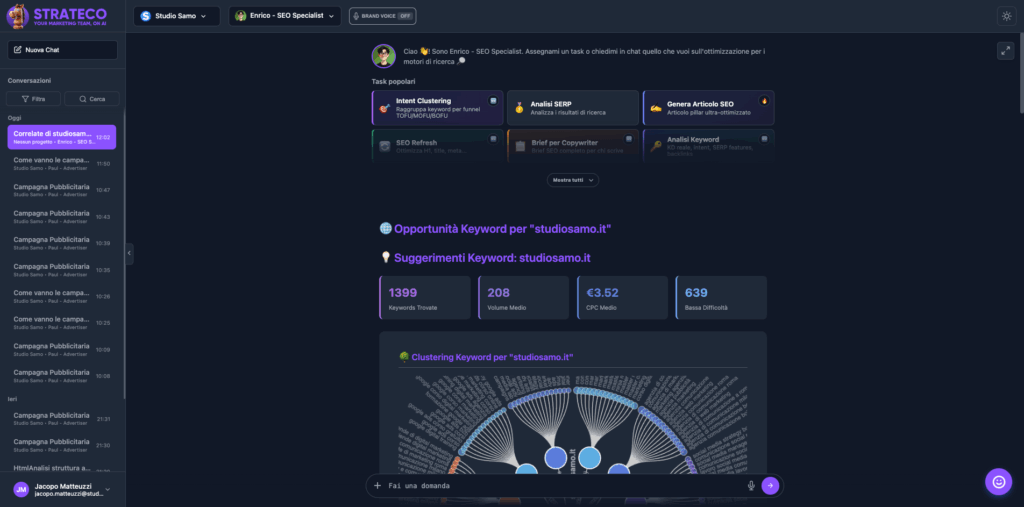 StrateCo: interfaccia conversazionale